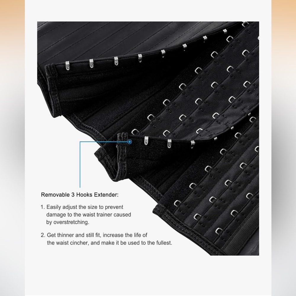 Waist trainer for women 9/25 steel bones & additional extender cincher corset - Picture 7 of 10